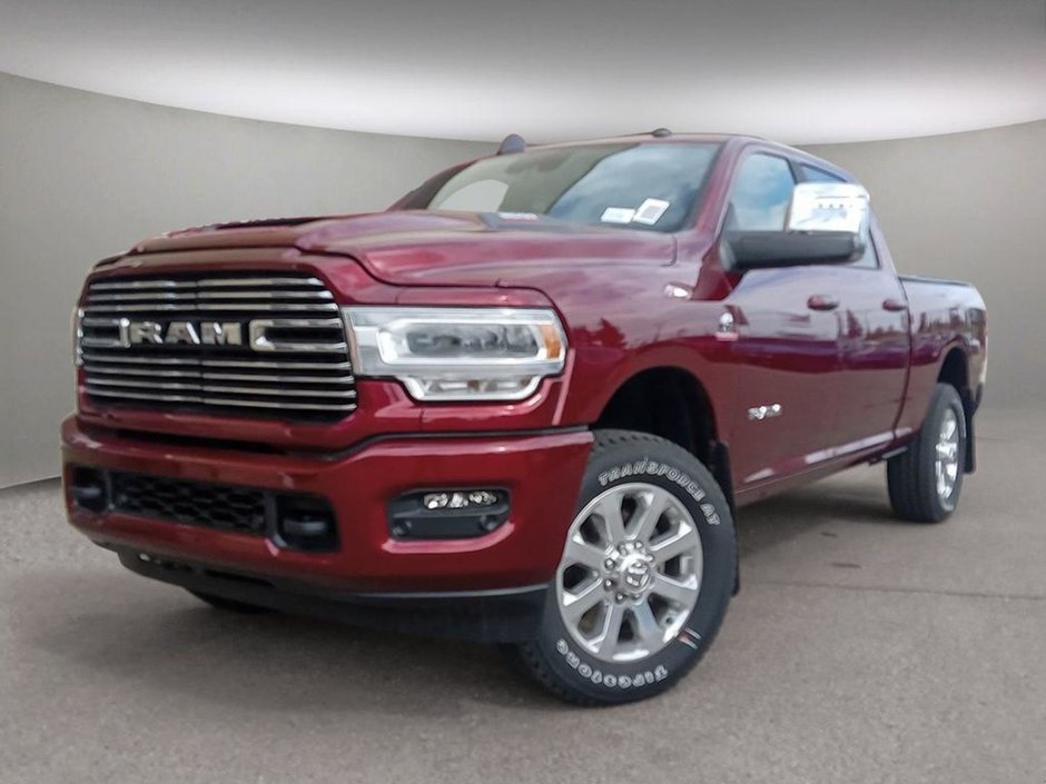2024 Ram 3500 LARAMIE IN RED PEARL EQUIPPED WITH A 6.7L CUMMINS TURBO DIESEL I6 , 4X4 , 6SPD AUTO , SUNROOF , REAR AUTO LEVELLING AIR SUSPENSI-0
