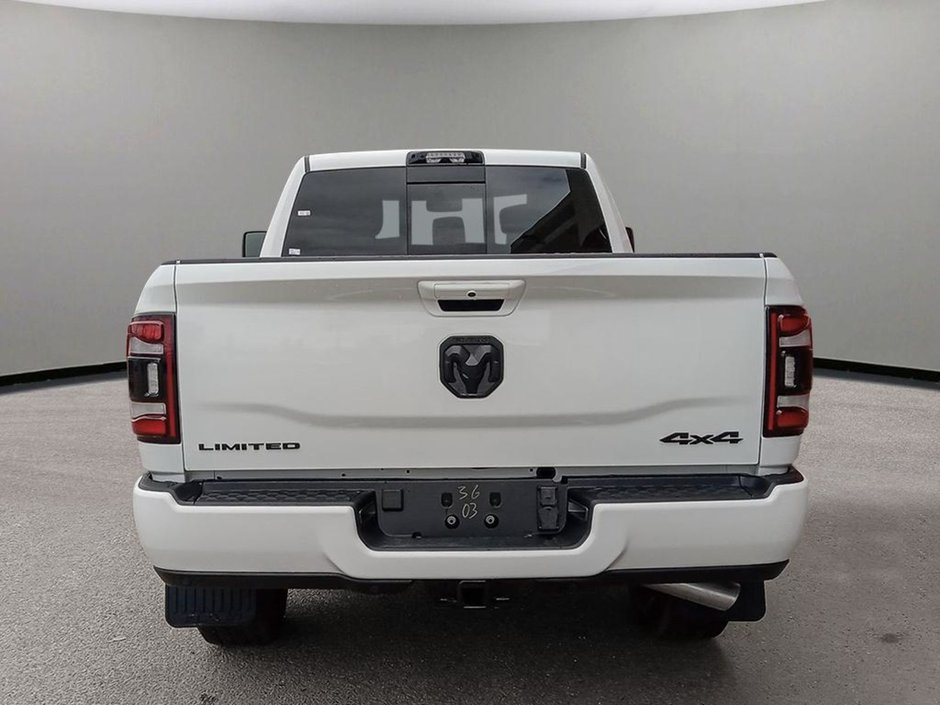 2024 Ram 3500 LIMITED NIGHT EDITION IN BRIGHT WHITE EQUIPPED WITH A 6.7L CUMMINS TURBO DIESEL I6 , 4X4 , 6SPD AUTO , SUNROOF , LIMITED LVL 1 ,-4