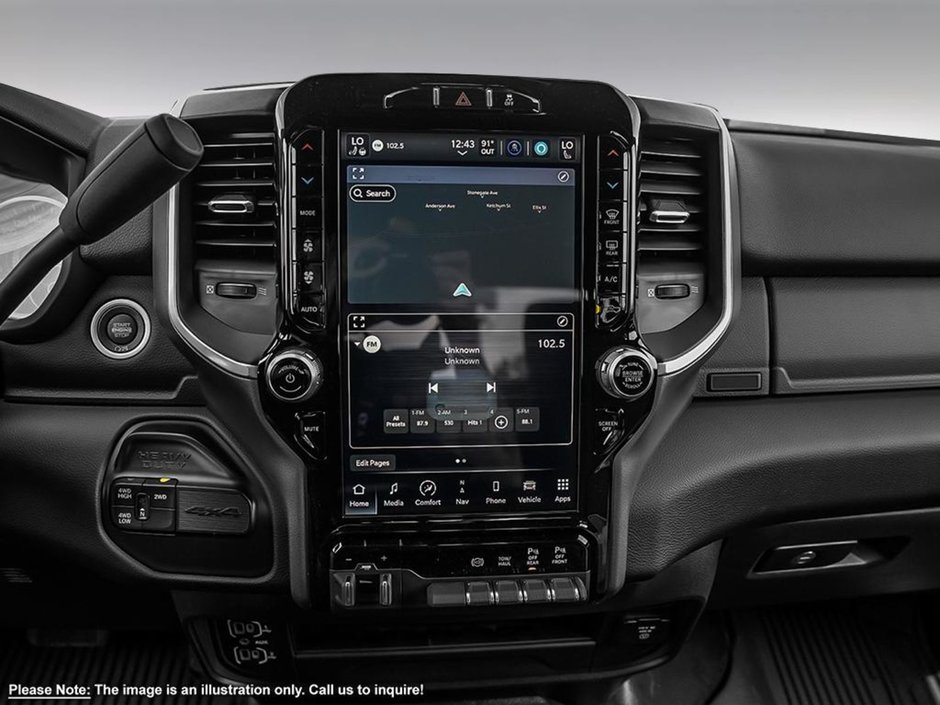 2024 Ram 3500 BIG HORN IN DIAMOND BLACK EQUIPPED WITH A 6.7L CUMMINS TURBO DIESEL I6 , 4X4 , 6SPD AUTO , DUALLY , ALPINE AUDIO , 189L TANK , L-16