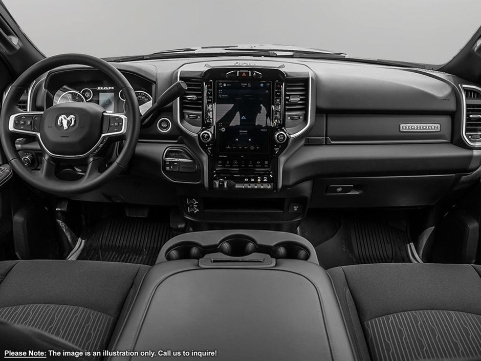 2024 Ram 3500 BIG HORN IN DIAMOND BLACK EQUIPPED WITH A 6.7L CUMMINS TURBO DIESEL I6 , 4X4 , 6SPD AUTO , DUALLY , ALPINE AUDIO , 189L TANK , L-20