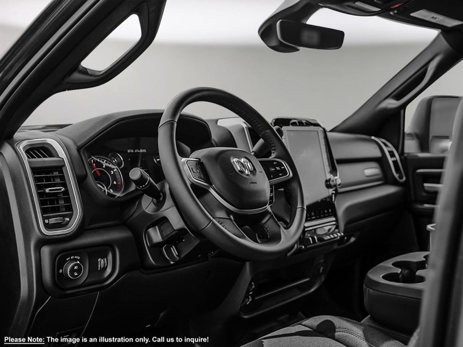 2024 Ram 3500 BIG HORN IN DIAMOND BLACK EQUIPPED WITH A 6.7L CUMMINS TURBO DIESEL I6 , 4X4 , 6SPD AUTO , DUALLY , ALPINE AUDIO , 189L TANK , L-10