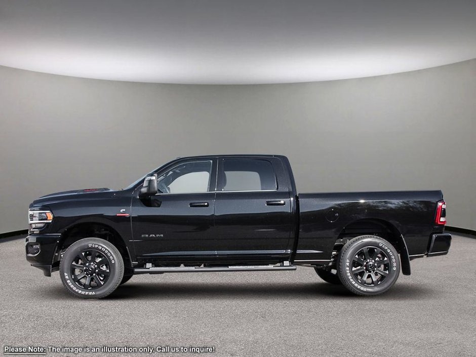 2024 Ram 3500 LARAMIE NIGHT EDITION IN DIAMOND BLACK EQUIPPED WITH A 6.7L CUMMINS HO TURBO DIESEL I6 , 4X4 , 6SPD AISIN HD AUTO , LARAMIE LVL-2