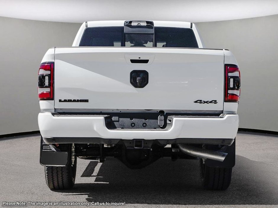 2024 Ram 3500 LARAMIE NIGHT EDITION IN BRIGHT WHITE EQUIPPED WITH A 6.7L CUMMINS HO TURBO DIESEL I6 , 4X4 , 6SPD AISIN HD AUTO , LARAMIE LVL B-4