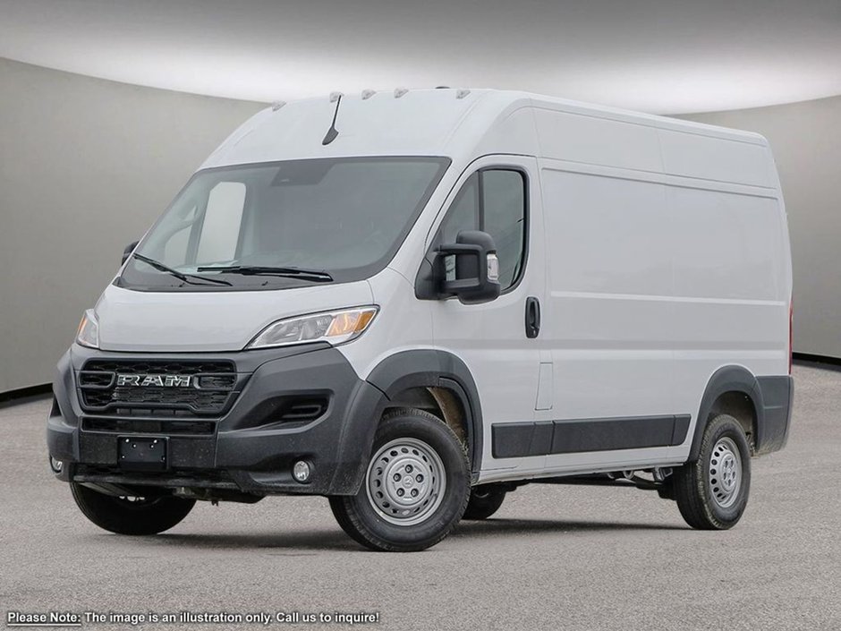 2025 Ram ProMaster Cargo Van TRADESMAN HIGH ROOF IN BRIGHT WHITE EQUIPPED WITH A 3.6L V6 , 9SPD AUTO , FWD , REAR HINGED DOORS W/FIXED GLASS , FCW , BACKUP C-0