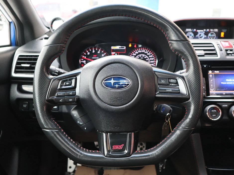 2019 Subaru WRX STI IN BLUE EQUIPPED WITH A 2.5L TURBO H4 , AWD , 6SPD MANUAL , RECARO BUCKET SEATS , SPOILER , QUATTRO EXHAUST , HOOD SCOOP , A-24