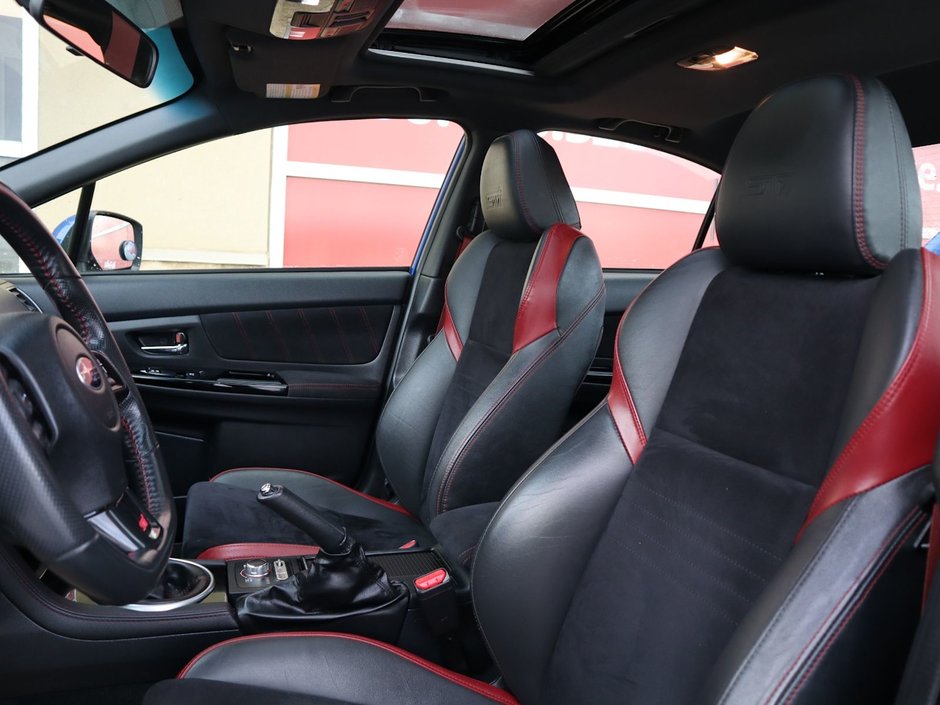 2019 Subaru WRX STI IN BLUE EQUIPPED WITH A 2.5L TURBO H4 , AWD , 6SPD MANUAL , RECARO BUCKET SEATS , SPOILER , QUATTRO EXHAUST , HOOD SCOOP , A-17