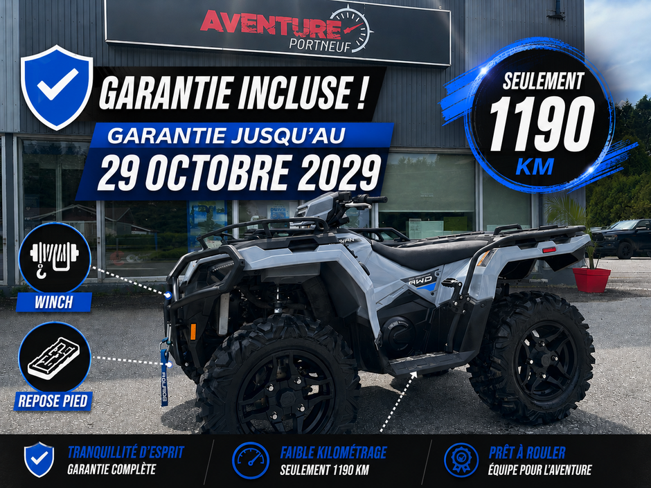 2025 Polaris Sportsman 570 Premium GARANTIE 29 OCTOBRE 2029