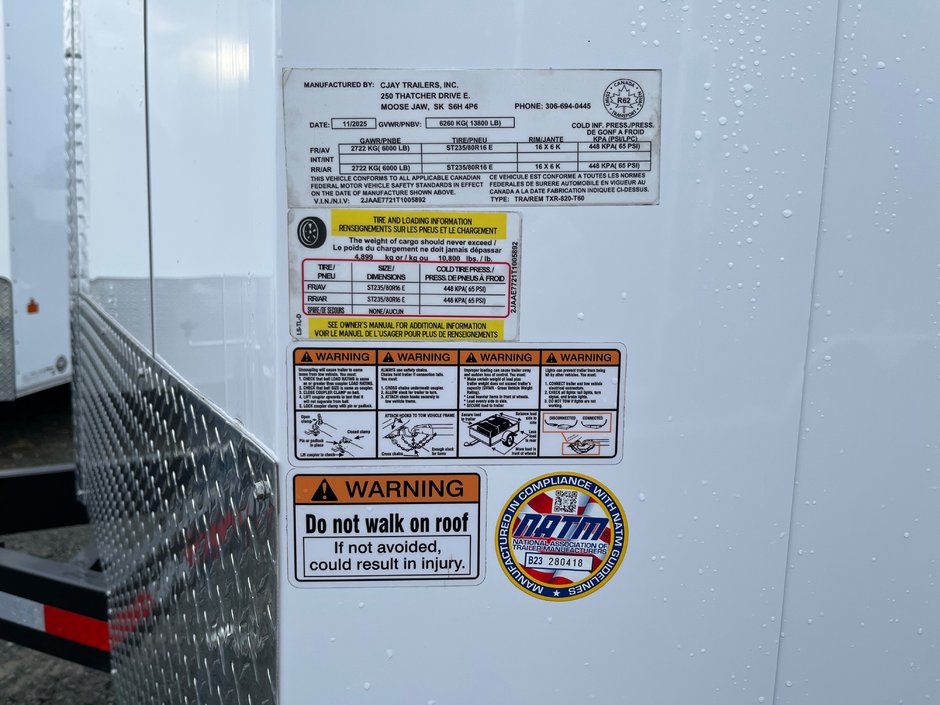 2026 CJay Trailers TXR 820-T60-8