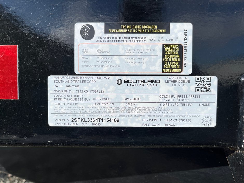 2026 Southland SL714-16KHD-6