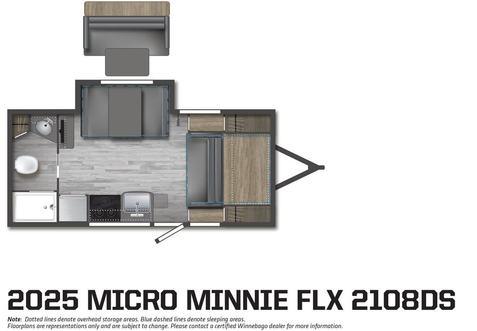 2025 Winnebago MICRO MINNIE 2108DS in Terrace, British Columbia