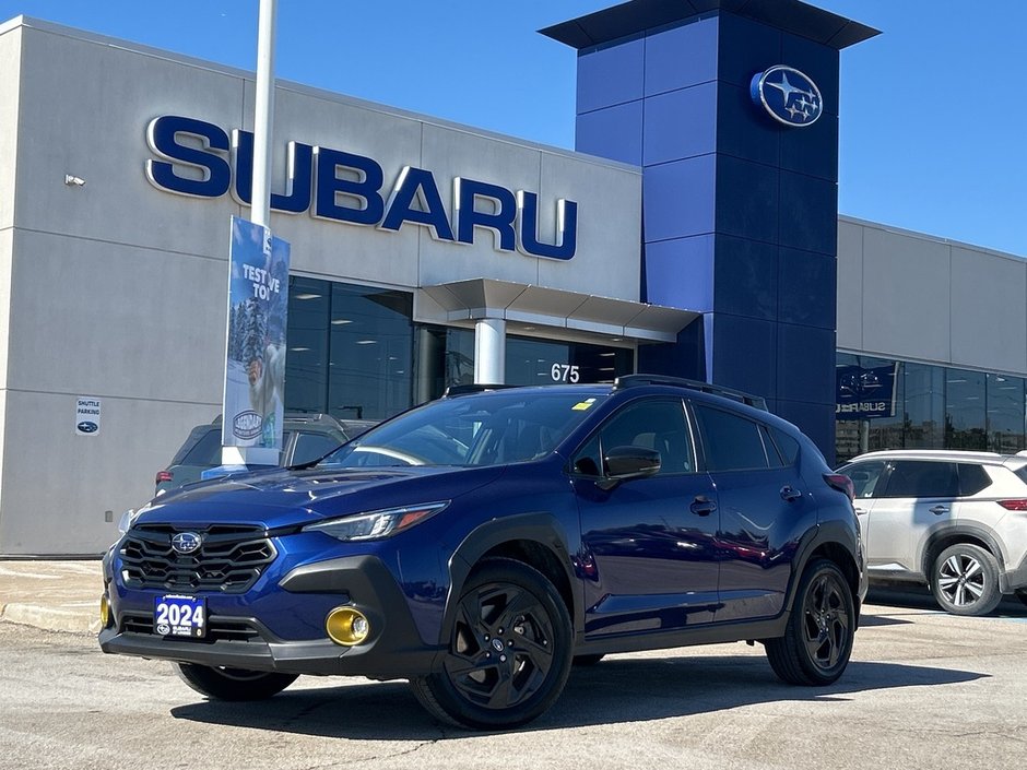 2024 Subaru CROSSTREK ONYX CLEAN CARFAX | AWD | 2.5L SUBARU BOXER® | 182-HP | EYESIGHT | CARPLAY | WIRELESS CHARGING | SUNROOF