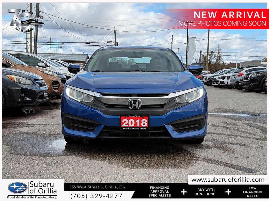 2018 Honda Civic Sedan LX | HEATED FRONT SEATS | ONE OWNER | APPLE CARPLAY AND ANDROID AUTO | BACKUP CAMERA |