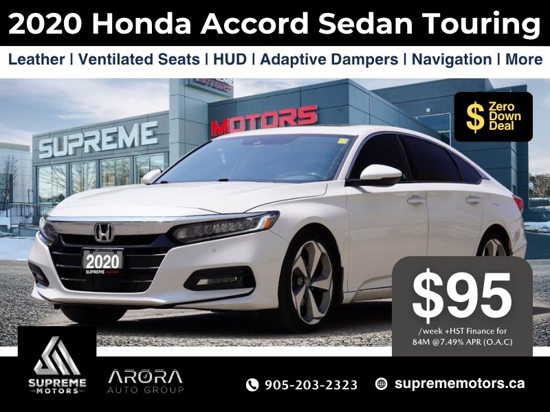 2020 Honda Accord Sedan TOURING in Mississauga, Ontario