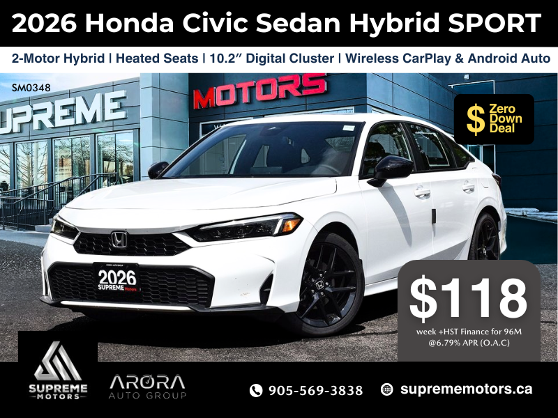 2026 Honda Civic Sedan Hybrid SPORT in Mississauga, Ontario