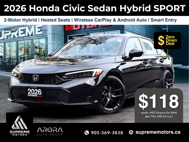 2026 Honda Civic Sedan Hybrid SPORT in Mississauga, Ontario