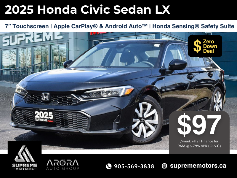 2025 Honda Civic Sedan LX in Mississauga, Ontario