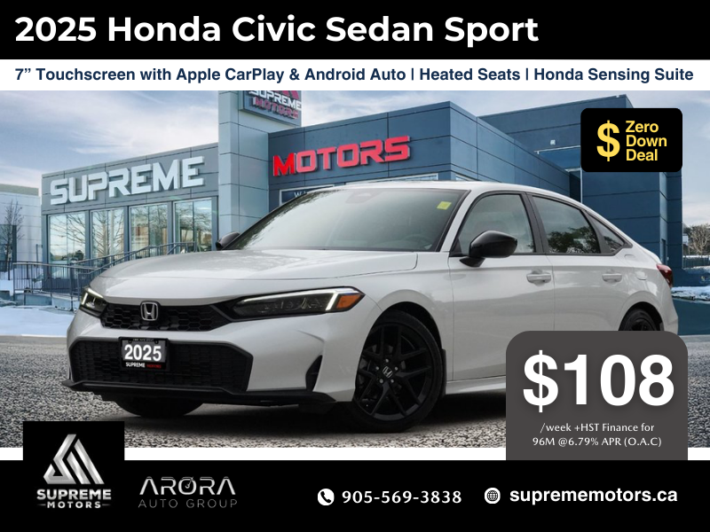 2025 Honda Civic Sedan Sport in Mississauga, Ontario