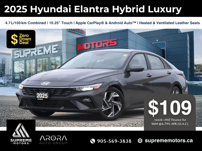 2025 Hyundai Elantra Hybrid Luxury in Mississauga, Ontario