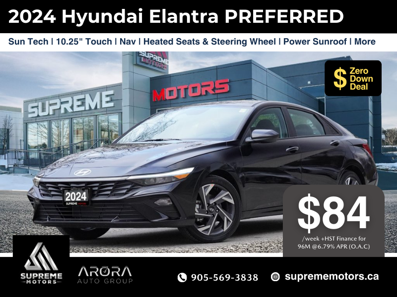 2024 Hyundai Elantra PREFERRED WITH SUN TECH in Mississauga, Ontario