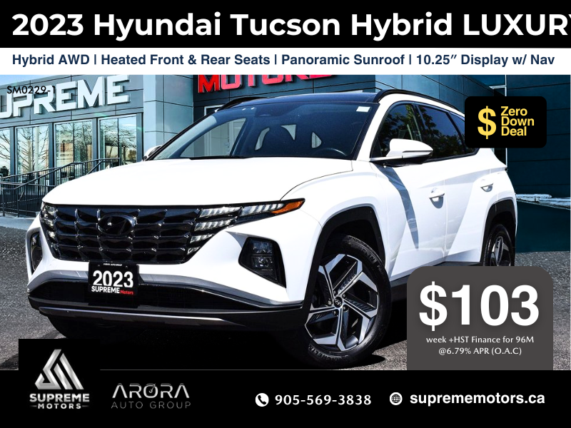 2023 Hyundai Tucson Hybrid LUXURY in Mississauga, Ontario