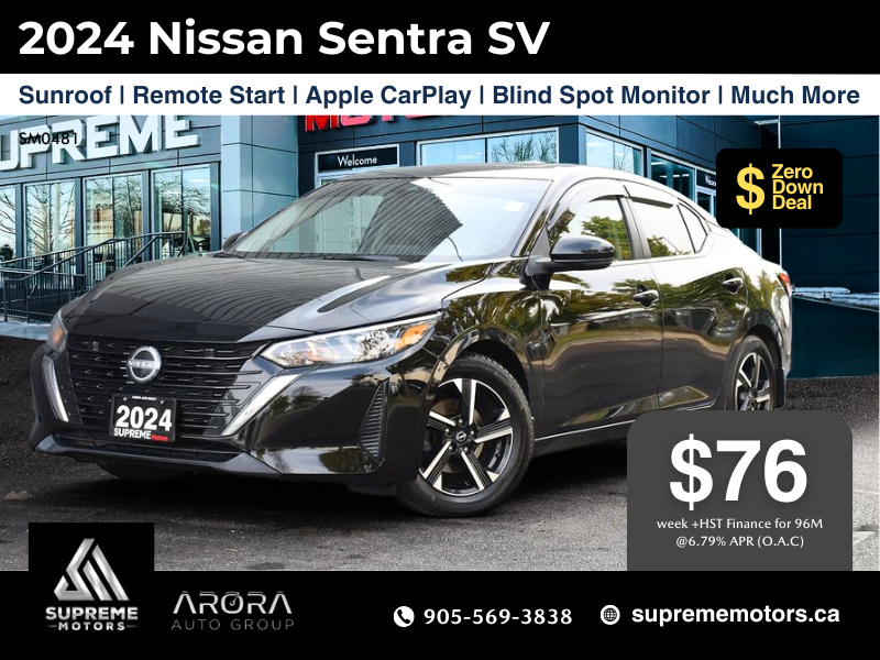 2024 Nissan Sentra SV in Mississauga, Ontario