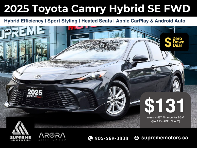 2025 Toyota Camry Hybrid SE FWD in Mississauga, Ontario