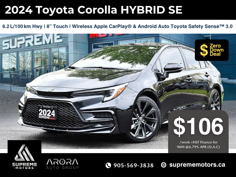 2024 Toyota Corolla HYBRID SE in Mississauga, Ontario