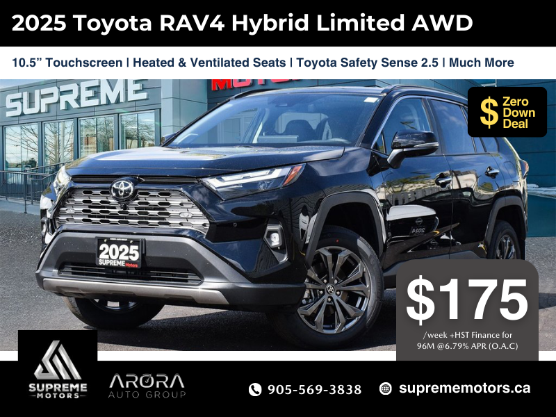 2025 Toyota RAV4 Hybrid Hybrid Limited AWD in Mississauga, Ontario