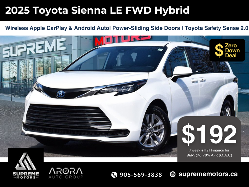 2025 Toyota Sienna LE FWD Hybrid in Mississauga, Ontario