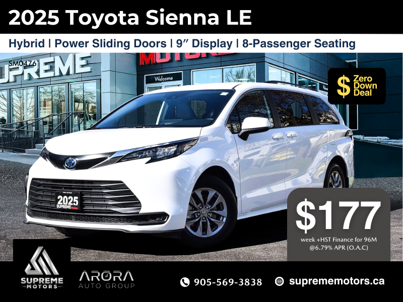 2025 Toyota Sienna LE in Mississauga, Ontario