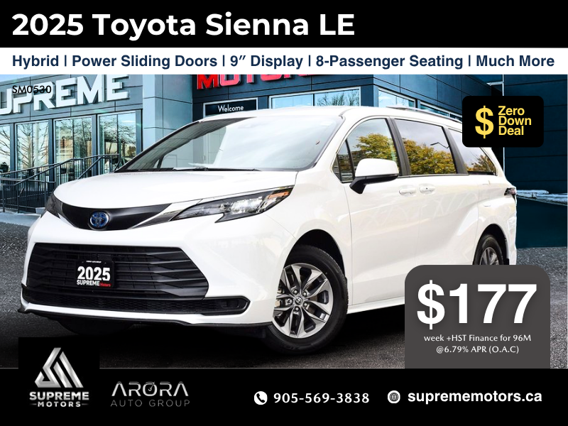 2025 Toyota Sienna LE in Mississauga, Ontario