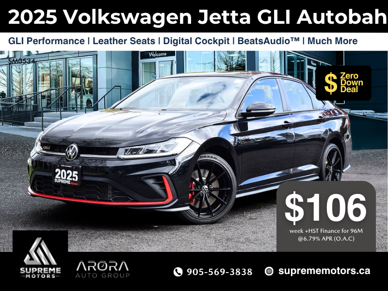 2025 Volkswagen Jetta GLI Autobahn in Mississauga, Ontario