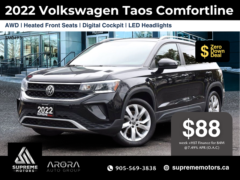2022 Volkswagen Taos Comfortline in Mississauga, Ontario