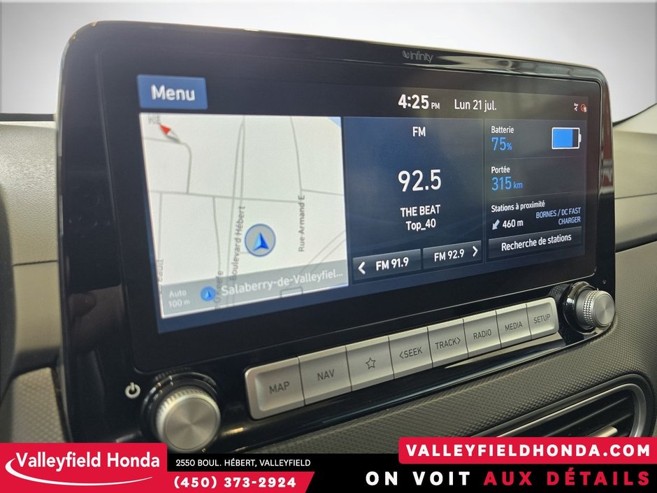 Hyundai KONA ELECTRIC Ultimate 415KM AUTONOMIE CUIR HUD VOLANT CHAUFFANT 2021-28