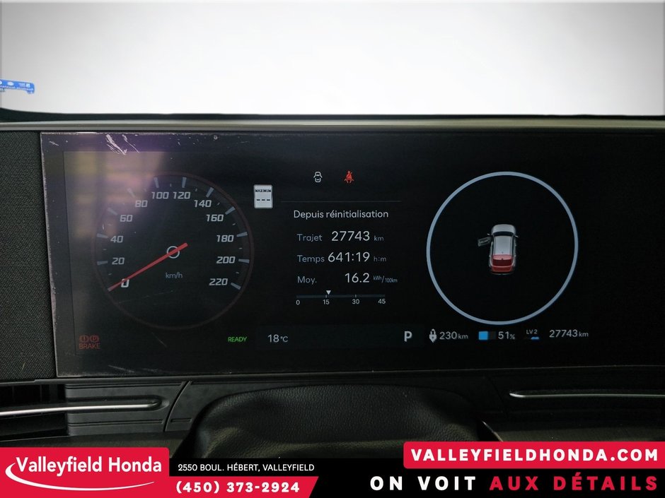 Hyundai KONA ELECTRIC Preferred 420KM AUTONOMIE SGS VOLANT CHAUFFANTS 2024-22
