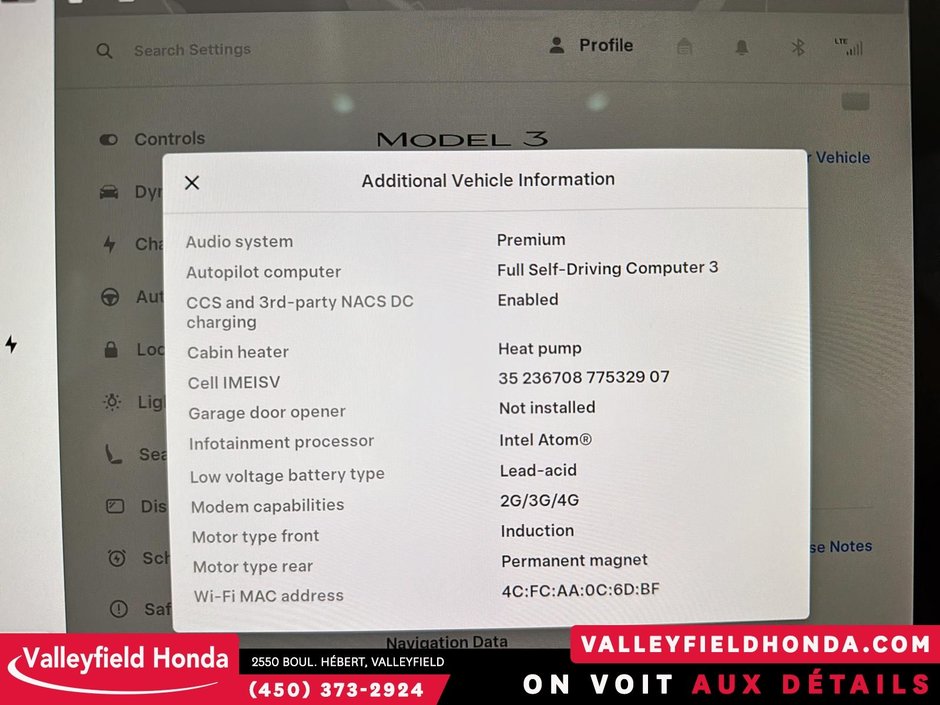 2021 Tesla MODEL 3 Long Range Long Range 584KM CUIR CHAUFFANT VOLANT-19