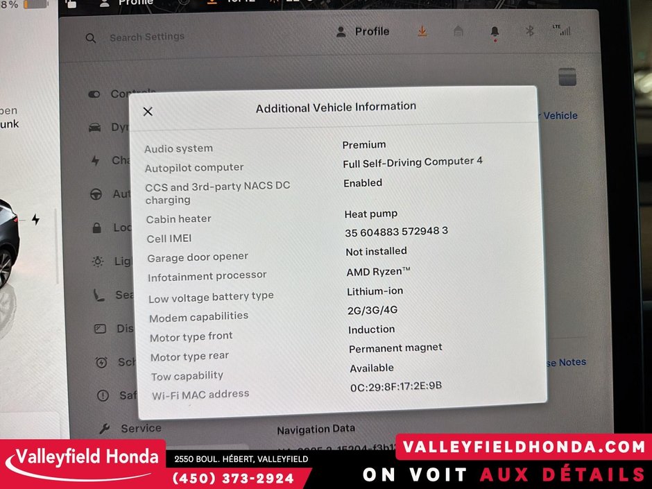 Tesla Model Y Long Range 497KM AUTONOMIE VOLANT CHAUFFANT 19PO 2024-20