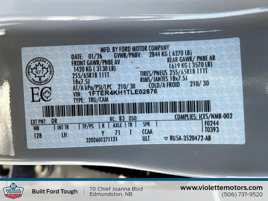 Ford Ranger LARIAT 2026