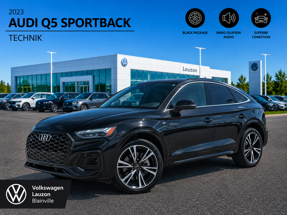 2023 Audi Q5 Sportback TECHNIK+BLACK PACKAGE+WOW in Laval, Quebec