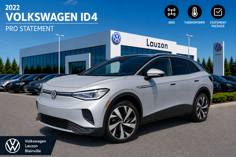 Volkswagen ID.4 PRO+STATEMENT+AWD+THERMO 2022 à Laval, Québec