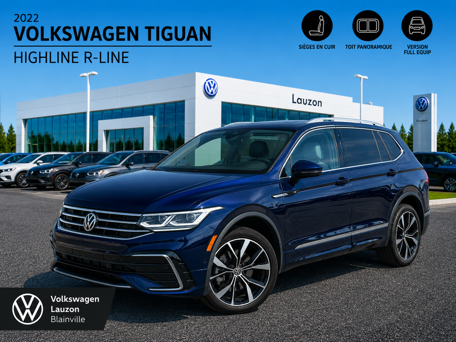 2022 Volkswagen Tiguan HIGHLINE+R LINE+CUIR+TOIT in Laval, Quebec