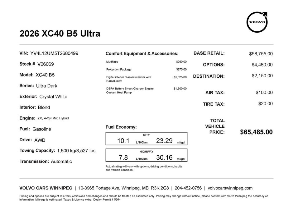 2026 Volvo XC40 Ultra Dark Theme-1