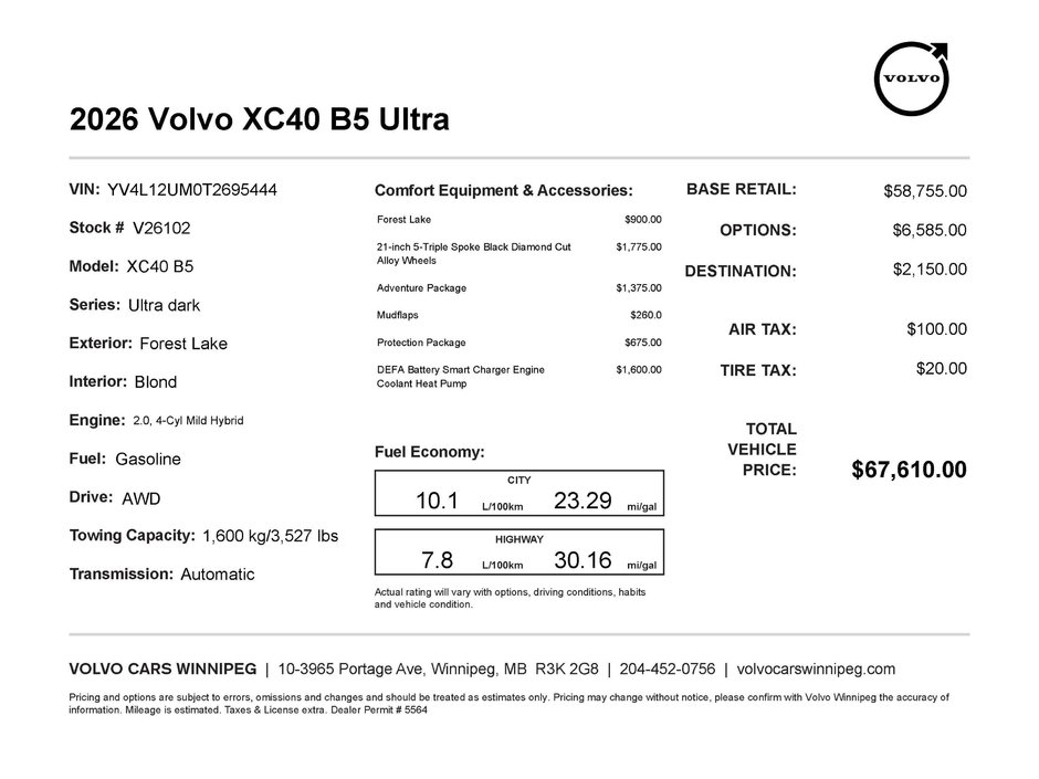 2026 Volvo XC40 Ultra Dark Theme-1