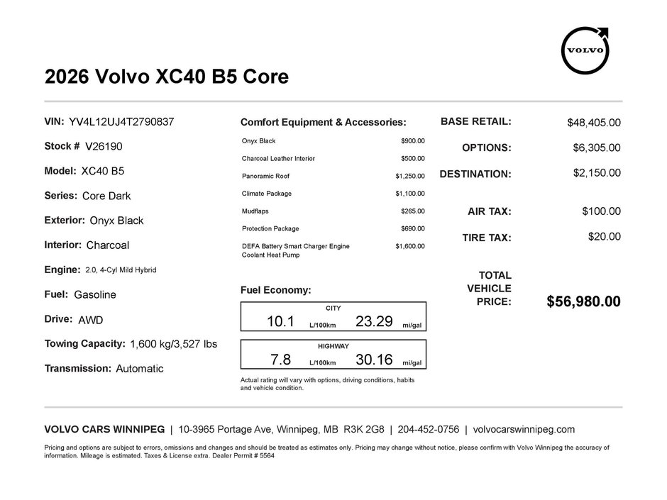 2026 Volvo XC40 Core Dark Theme-1