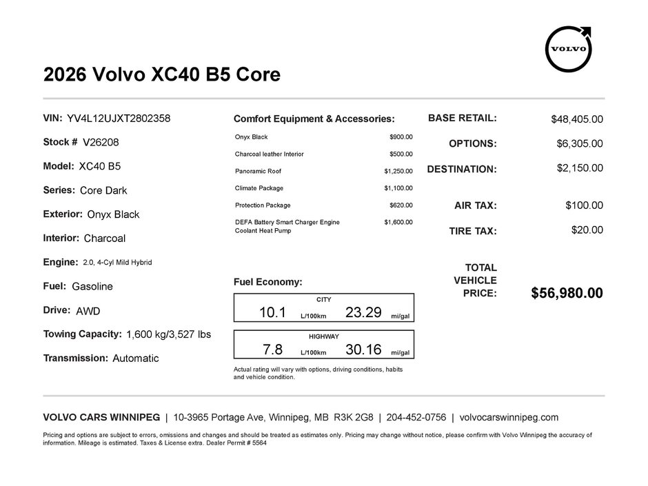 2026 Volvo XC40 Core Dark Theme-1