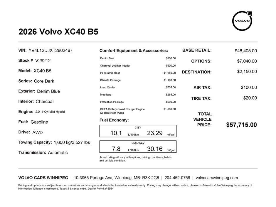 2026 Volvo XC40 Core Dark Theme-1