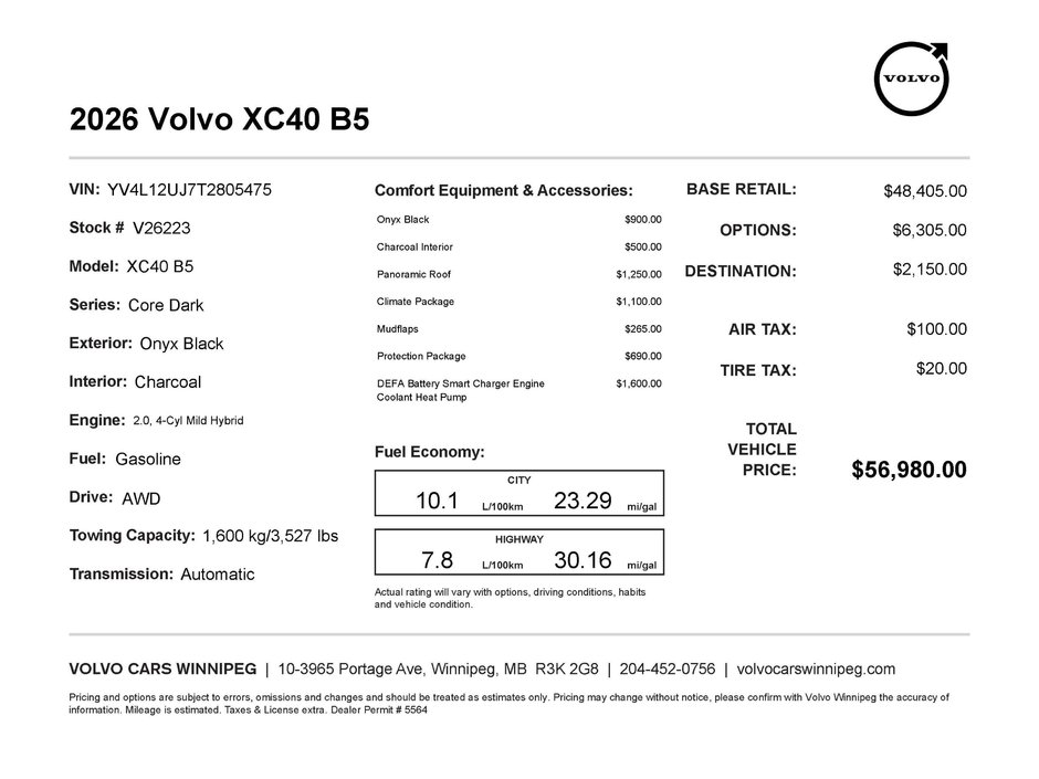 2026 Volvo XC40 Core Dark Theme-1
