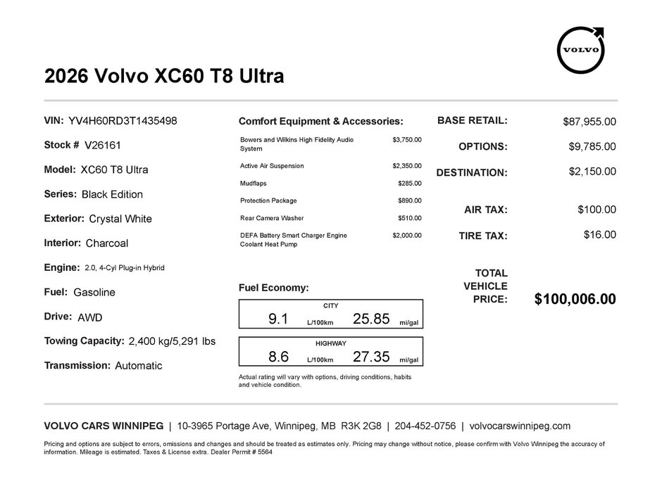 2026 Volvo XC60 Plug-In Hybrid Ultra Black Edition-1