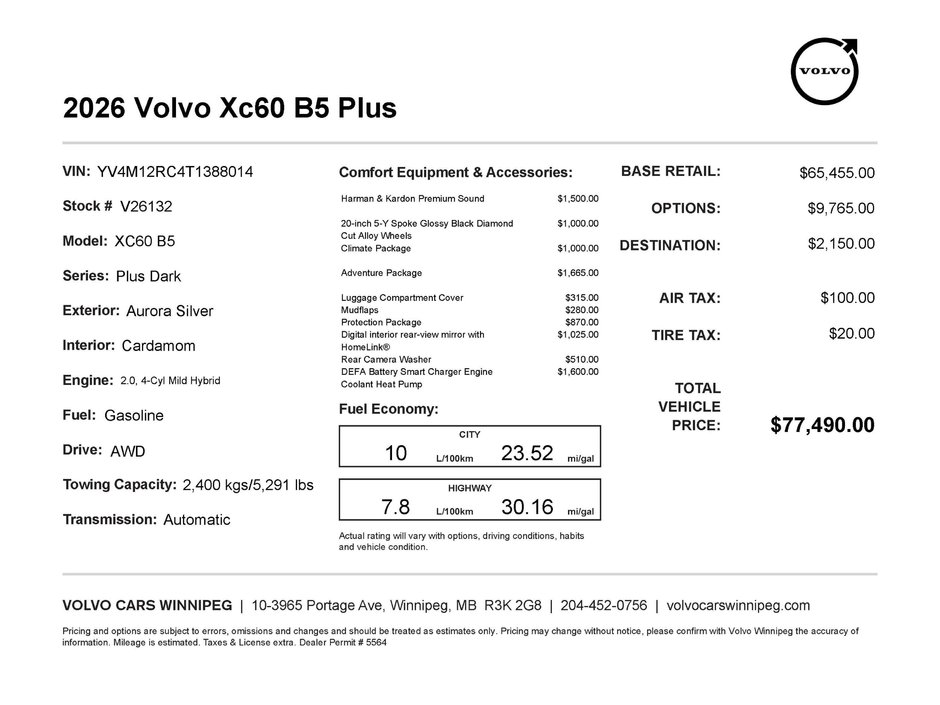 2026 Volvo XC60 Plus Dark Theme-1