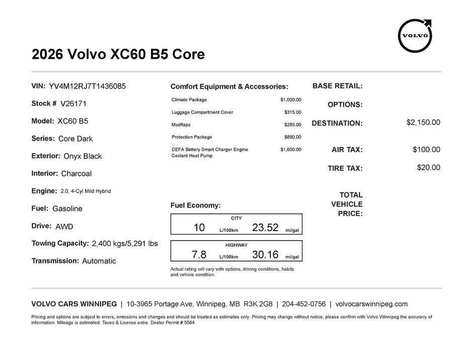2026 Volvo XC60 Core Dark Theme-1